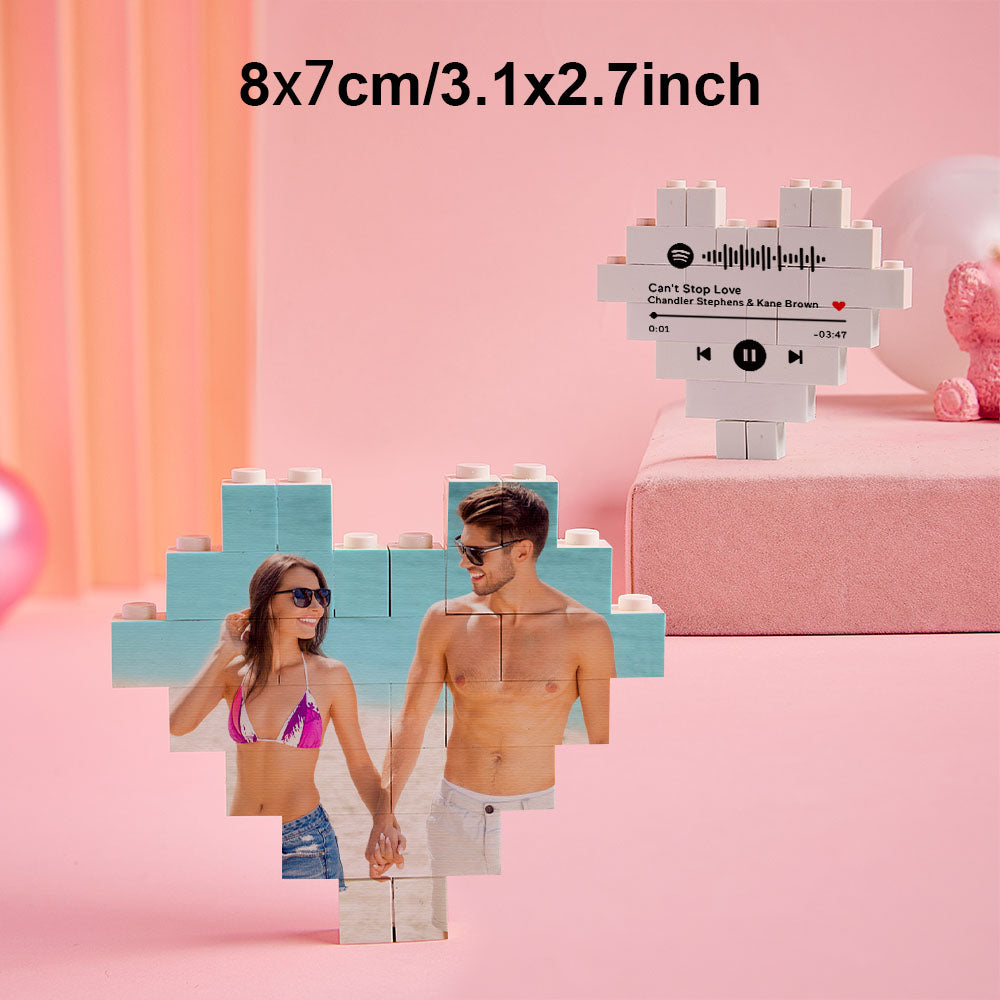 Puzzle Bloc Personnalisé Brique De Construction Photo Personnalisée Formes Et Tailles Multiples Cadeau Pour Amoureux - BuildingPuzzleFR