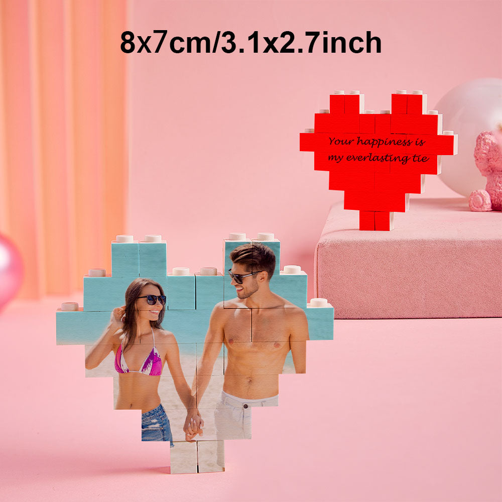 Puzzle Bloc Personnalisé Brique De Construction Photo Personnalisée Formes Et Tailles Multiples Cadeau Pour Amoureux - BuildingPuzzleFR