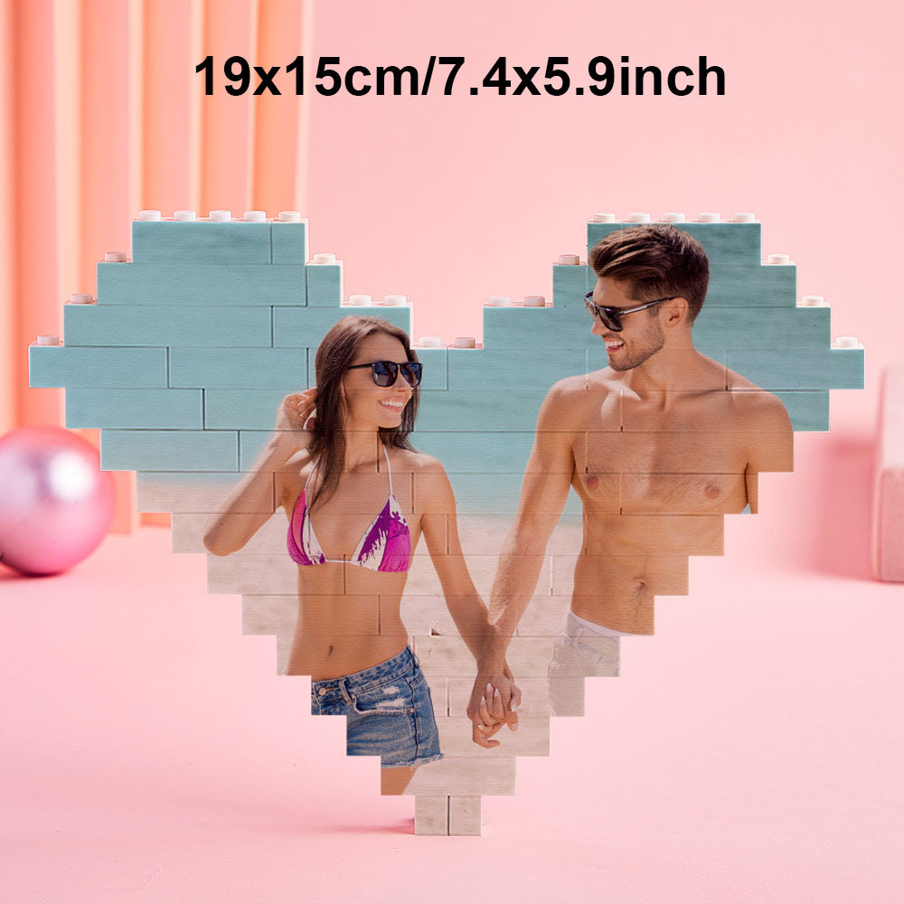 Puzzle Bloc Personnalisé Brique De Construction Photo Personnalisée Formes Et Tailles Multiples Cadeau Pour Amoureux - BuildingPuzzleFR