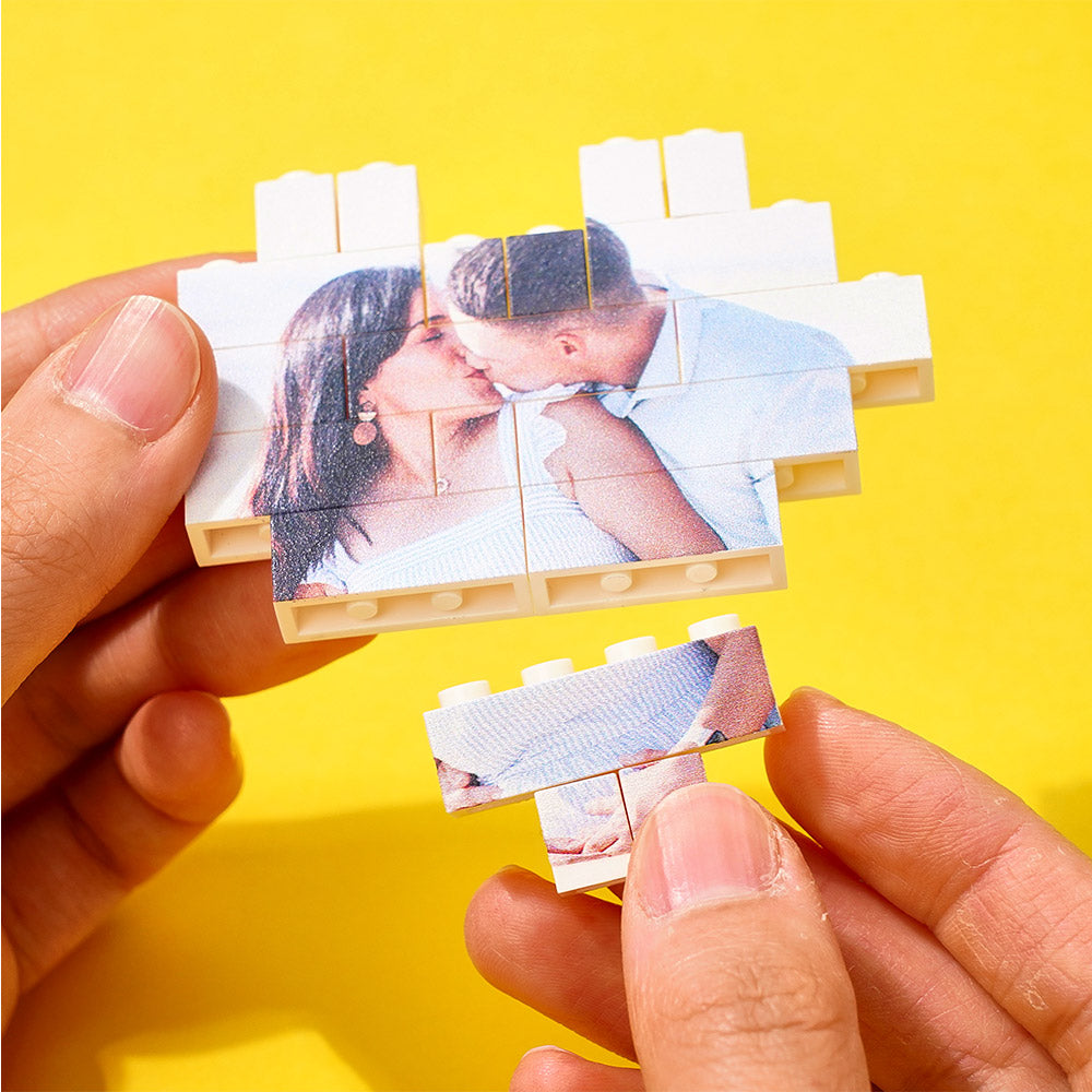 Puzzle Bloc Personnalisé Brique De Construction Photo Personnalisée Formes Et Tailles Multiples Cadeau Pour Amoureux - BuildingPuzzleFR