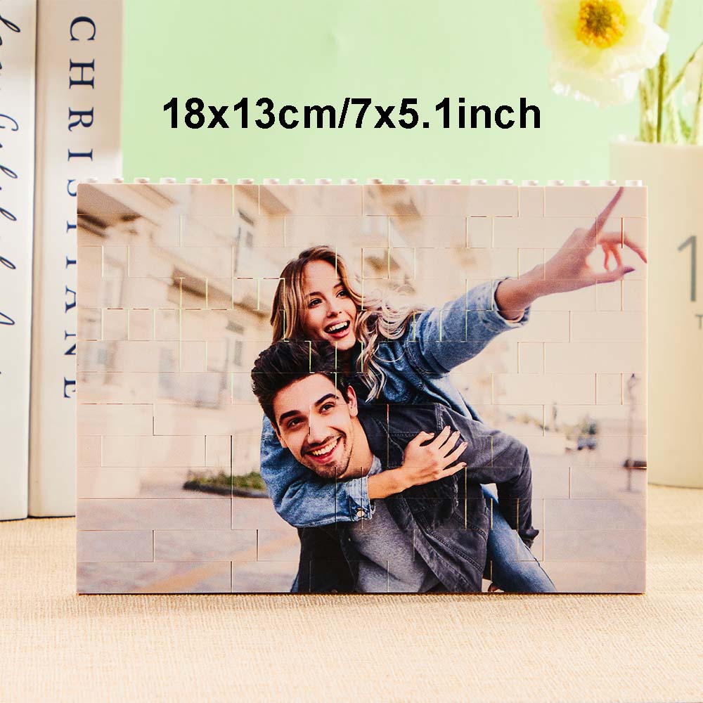 Puzzle Bloc Personnalisé Brique De Construction Photo Personnalisée Formes Et Tailles Multiples Cadeau Pour Amoureux - BuildingPuzzleFR