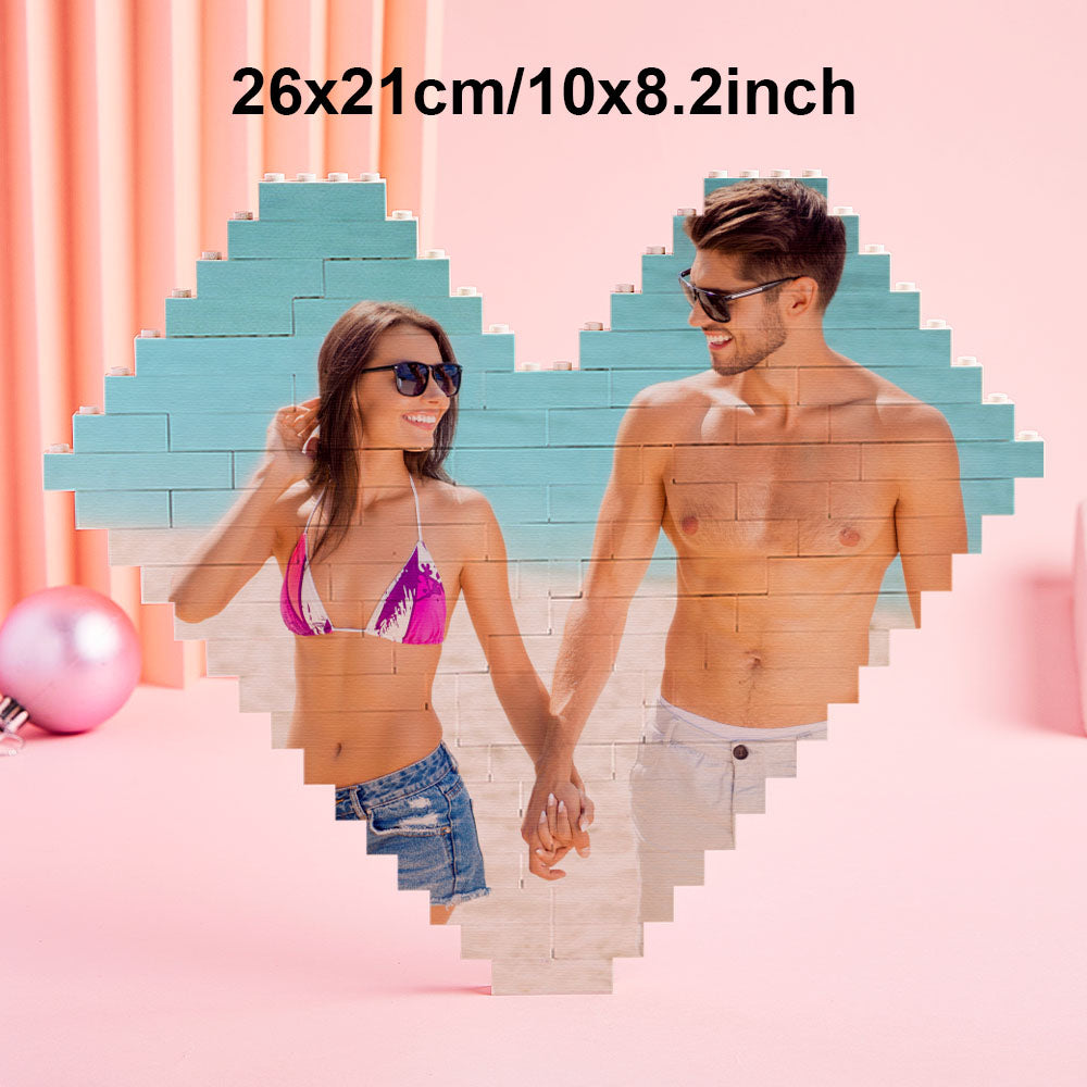 Puzzle Bloc Personnalisé Brique De Construction Photo Personnalisée Formes Et Tailles Multiples Cadeau Pour Amoureux - BuildingPuzzleFR