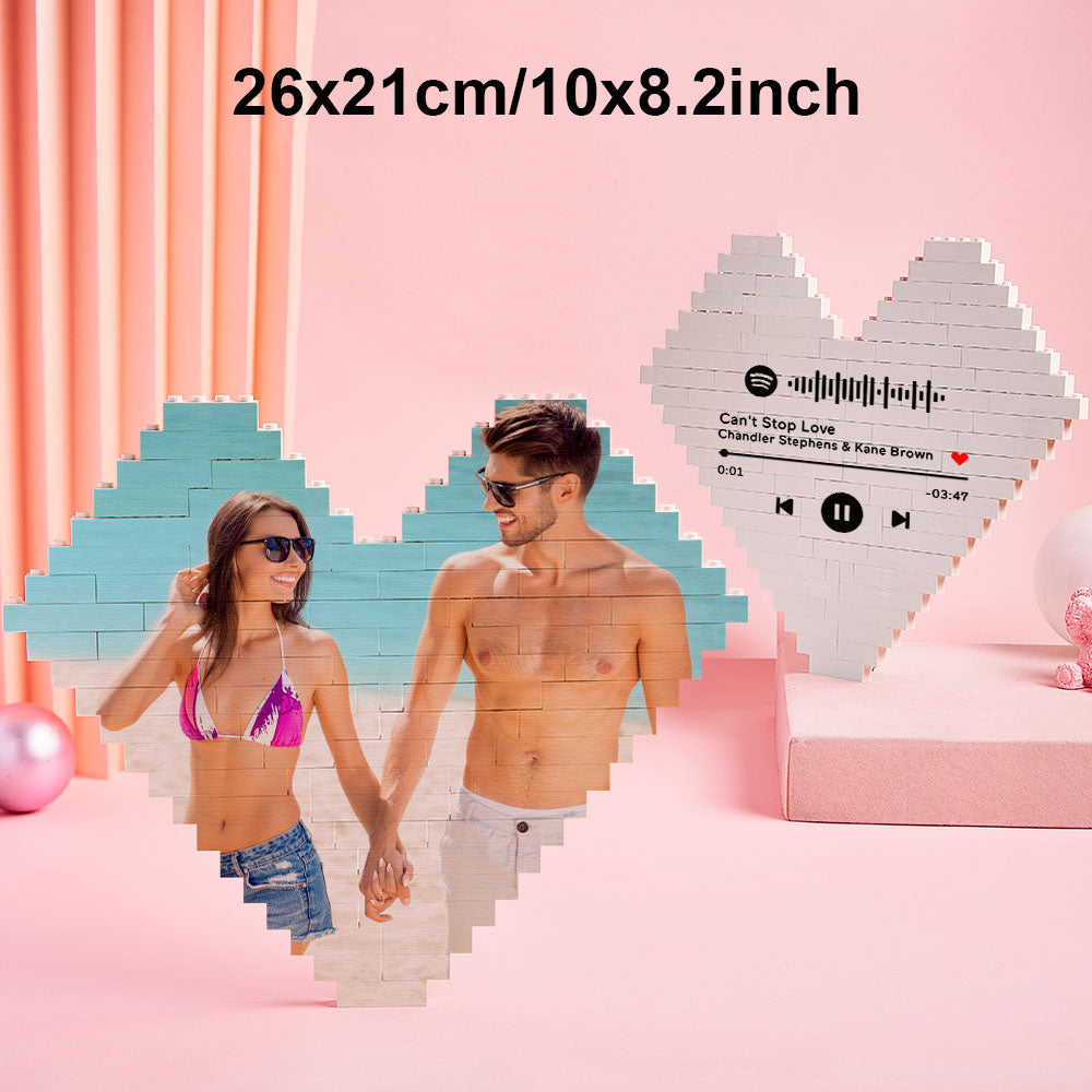 Puzzle Bloc Personnalisé Brique De Construction Photo Personnalisée Formes Et Tailles Multiples Cadeau Pour Amoureux - BuildingPuzzleFR