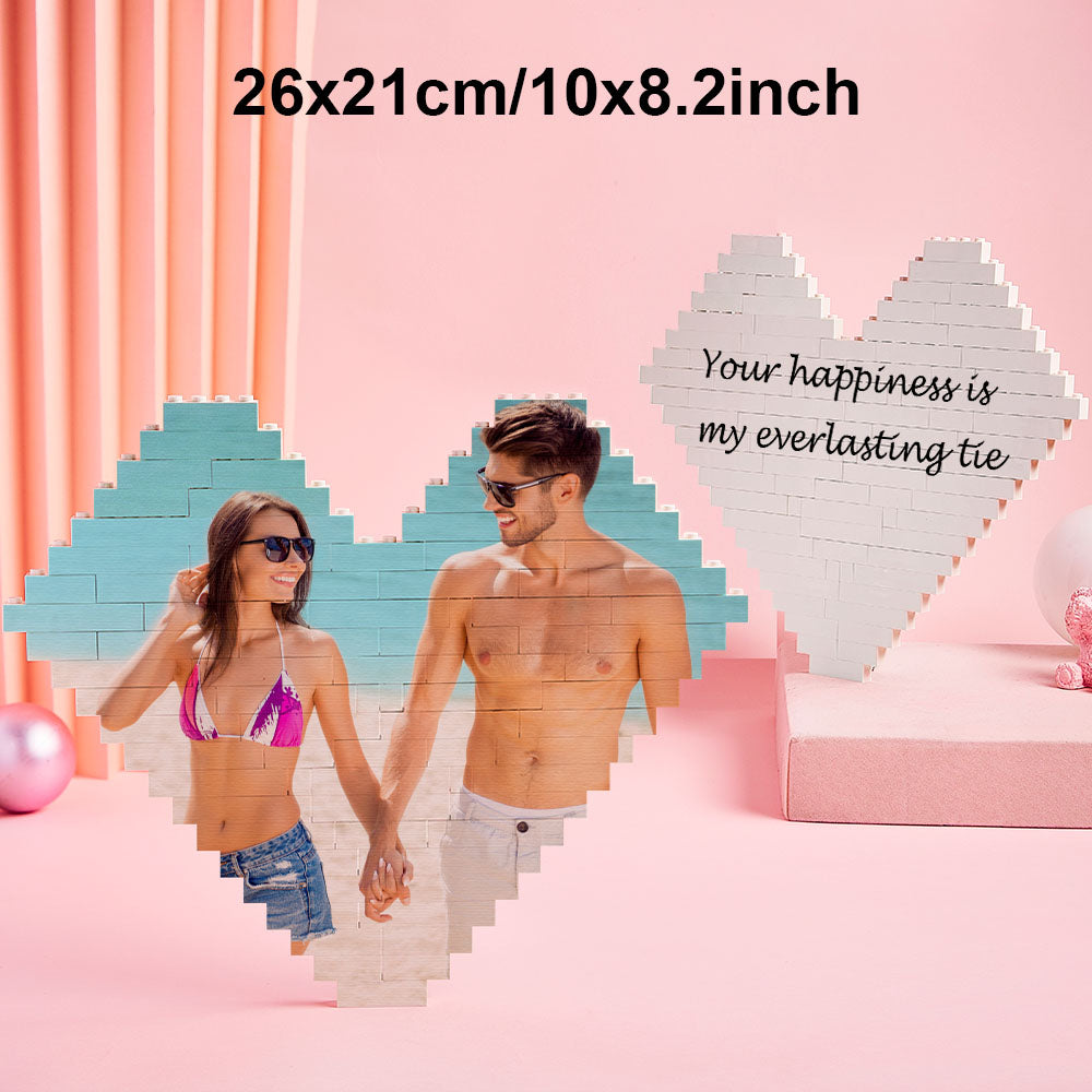 Puzzle Bloc Personnalisé Brique De Construction Photo Personnalisée Formes Et Tailles Multiples Cadeau Pour Amoureux - BuildingPuzzleFR