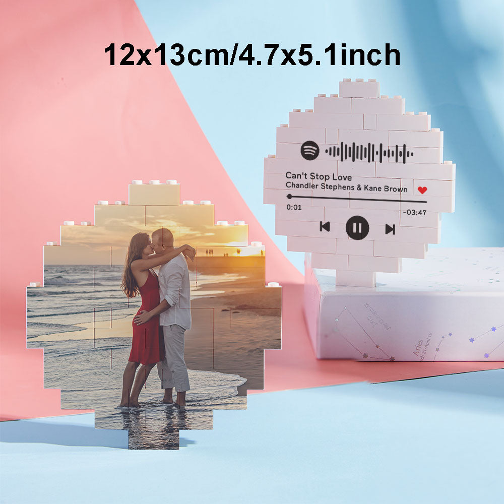 Puzzle Bloc Personnalisé Brique De Construction Photo Personnalisée Formes Et Tailles Multiples Cadeau Pour Amoureux - BuildingPuzzleFR