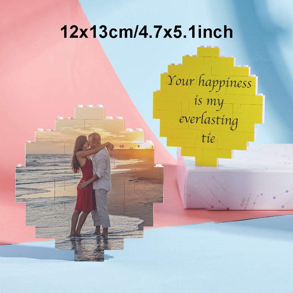 Puzzle Bloc Personnalisé Brique De Construction Photo Personnalisée Formes Et Tailles Multiples Cadeau Pour Amoureux - BuildingPuzzleFR