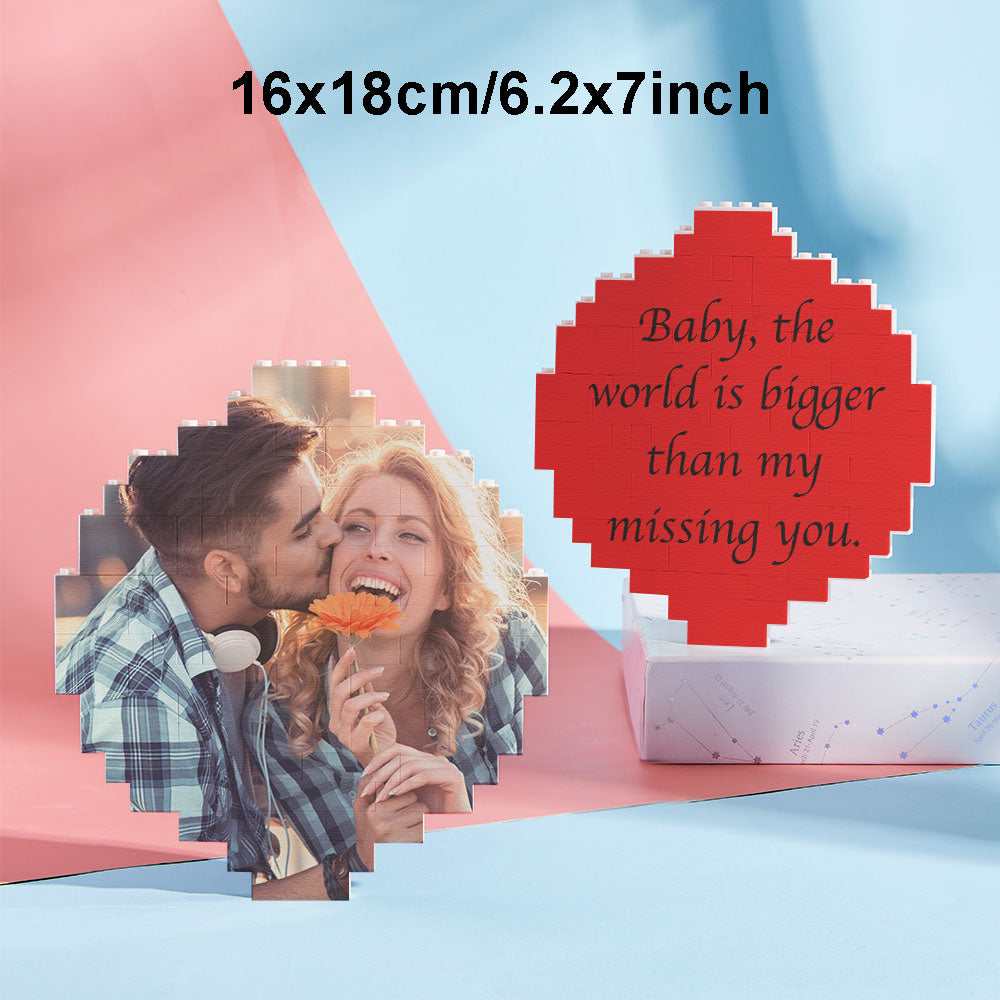 Puzzle Bloc Personnalisé Brique De Construction Photo Personnalisée Formes Et Tailles Multiples Cadeau Pour Amoureux - BuildingPuzzleFR