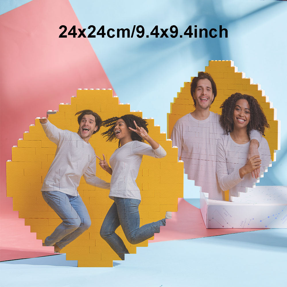 Puzzle Bloc Personnalisé Brique De Construction Photo Personnalisée Formes Et Tailles Multiples Cadeau Pour Amoureux - BuildingPuzzleFR