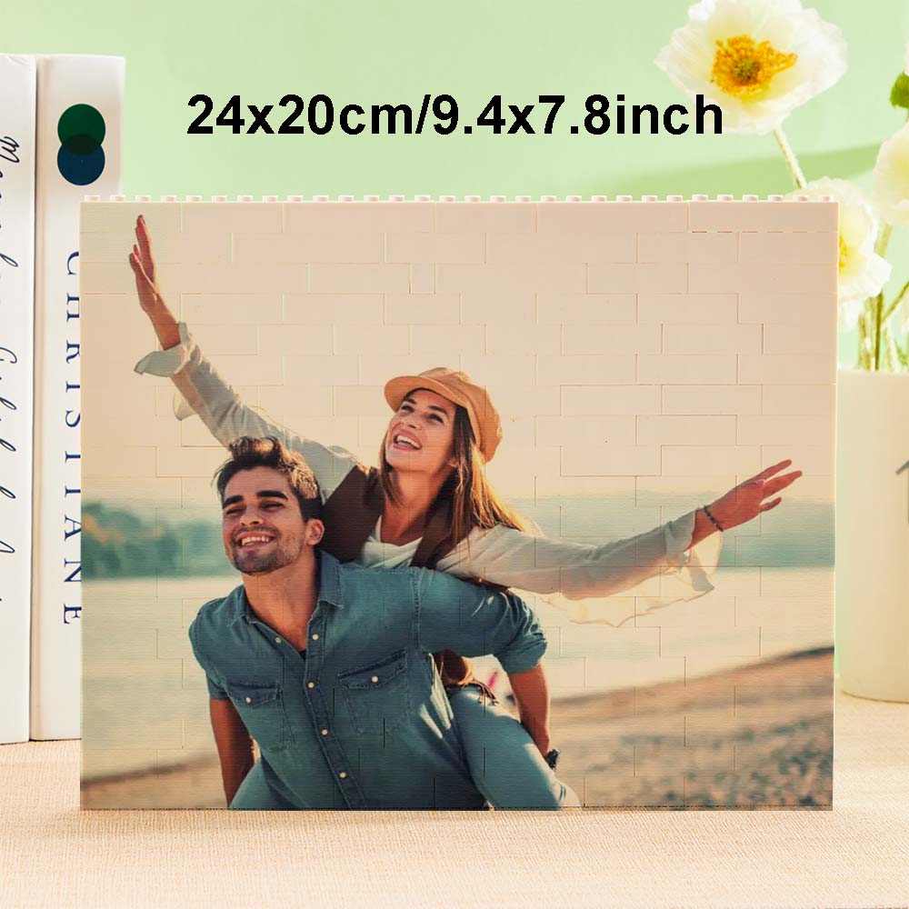 Puzzle Bloc Personnalisé Brique De Construction Photo Personnalisée Formes Et Tailles Multiples Cadeau Pour Amoureux - BuildingPuzzleFR