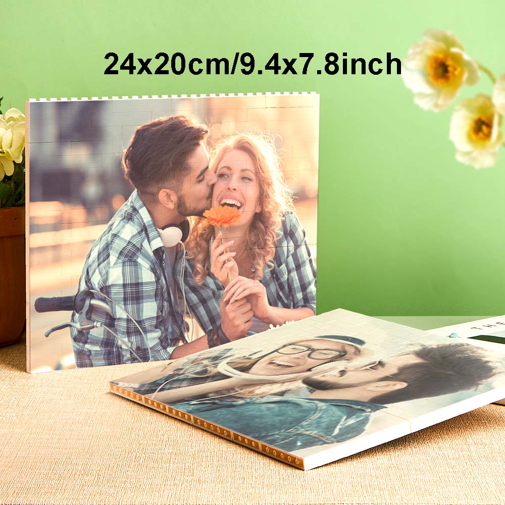 Puzzle Bloc Personnalisé Brique De Construction Photo Personnalisée Formes Et Tailles Multiples Cadeau Pour Amoureux - BuildingPuzzleFR