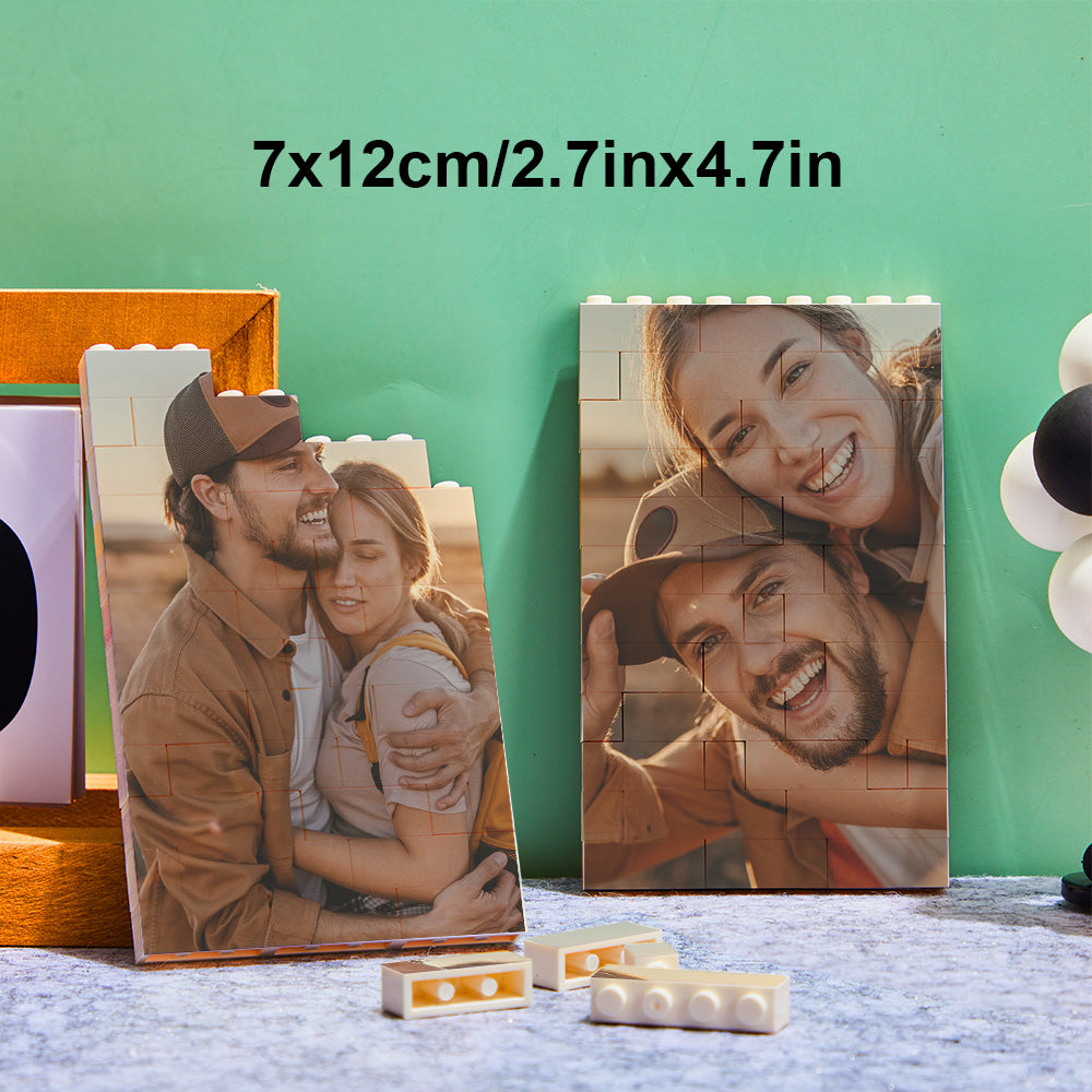 Puzzle Bloc Personnalisé Brique De Construction Photo Personnalisée Formes Et Tailles Multiples Cadeau Pour Amoureux - BuildingPuzzleFR