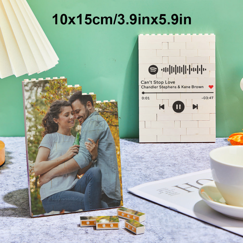 Puzzle Bloc Personnalisé Brique De Construction Photo Personnalisée Formes Et Tailles Multiples Cadeau Pour Amoureux - BuildingPuzzleFR