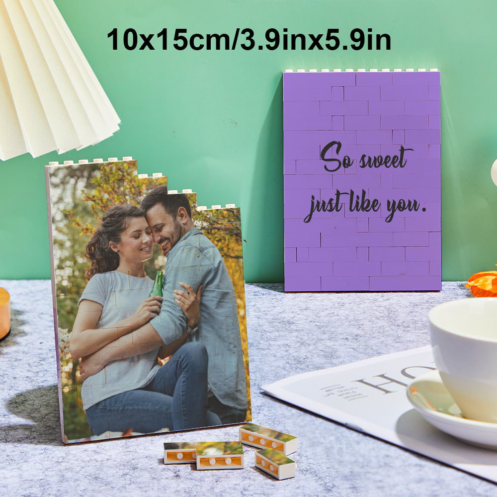 Puzzle Bloc Personnalisé Brique De Construction Photo Personnalisée Formes Et Tailles Multiples Cadeau Pour Amoureux - BuildingPuzzleFR