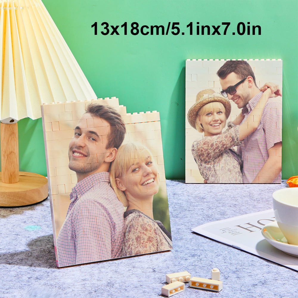 Puzzle Bloc Personnalisé Brique De Construction Photo Personnalisée Formes Et Tailles Multiples Cadeau Pour Amoureux - BuildingPuzzleFR