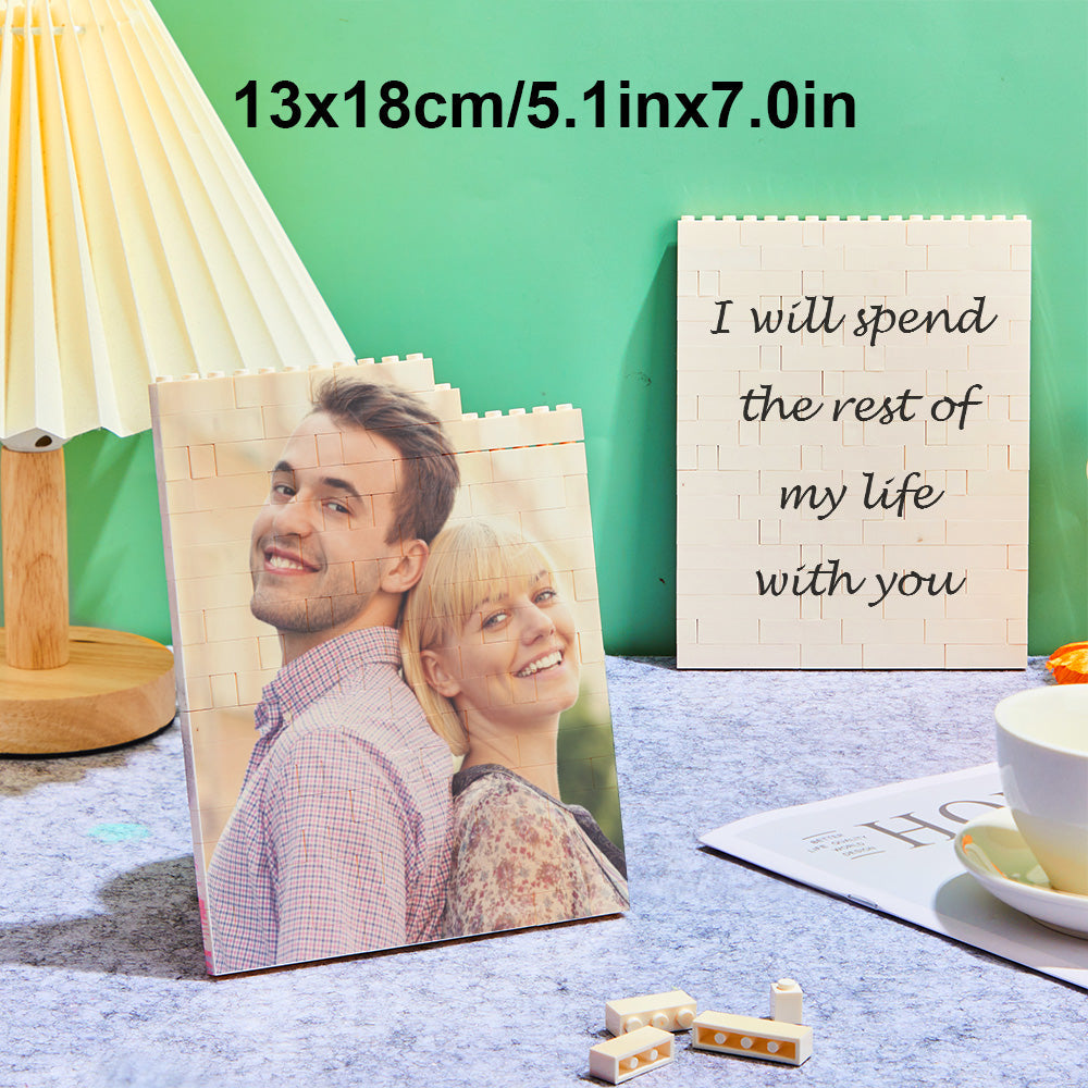 Puzzle Bloc Personnalisé Brique De Construction Photo Personnalisée Formes Et Tailles Multiples Cadeau Pour Amoureux - BuildingPuzzleFR