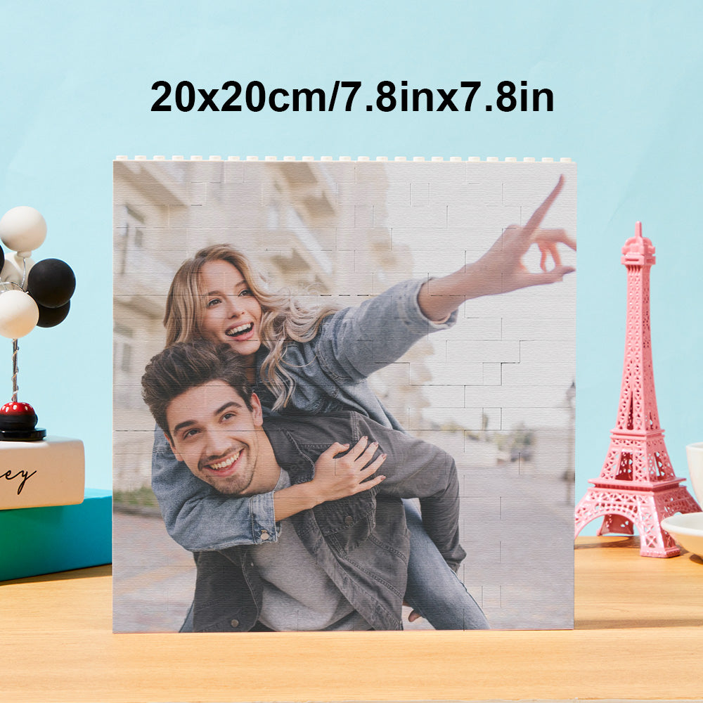 Puzzle Bloc Personnalisé Brique De Construction Photo Personnalisée Formes Et Tailles Multiples Cadeau Pour Amoureux - BuildingPuzzleFR