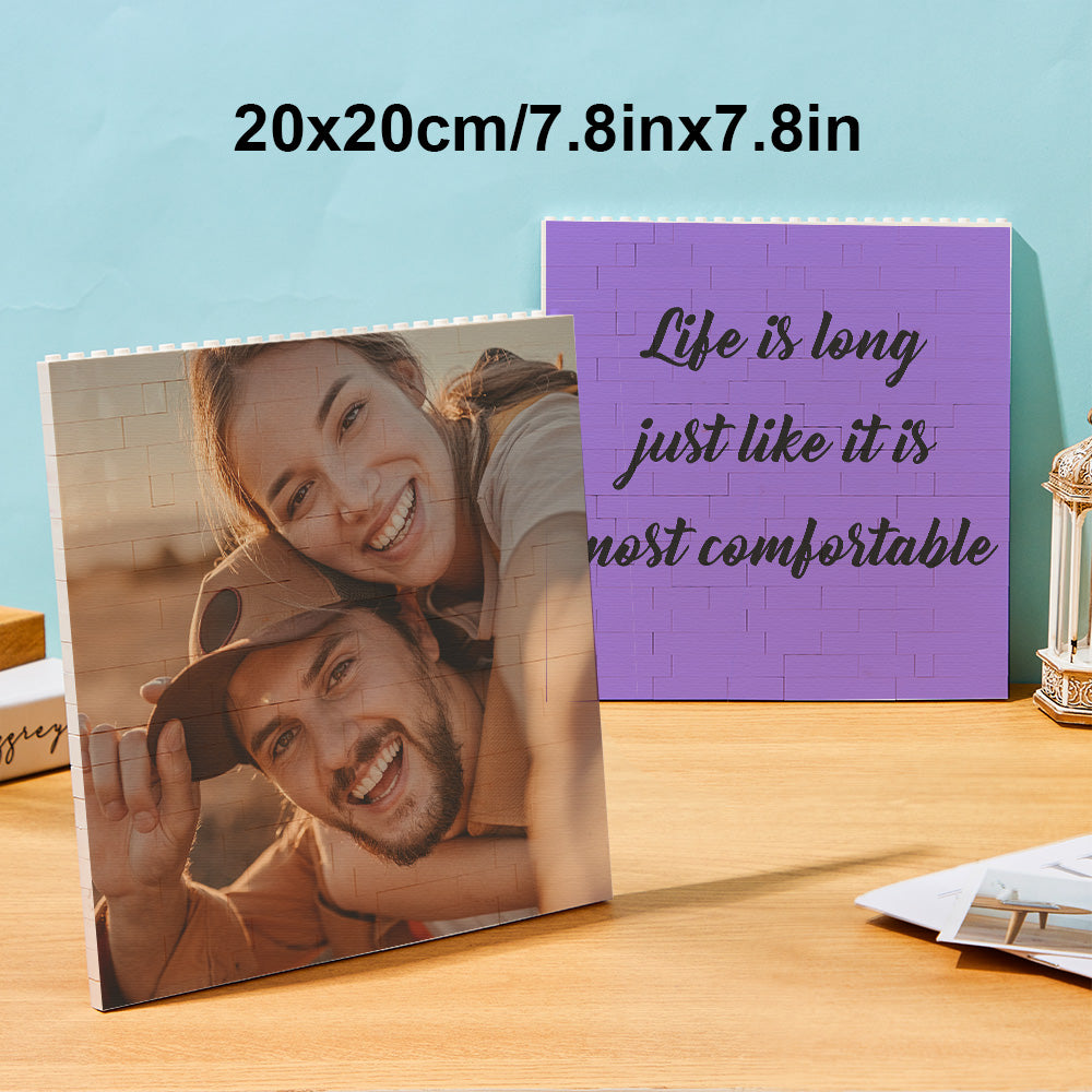 Puzzle Bloc Personnalisé Brique De Construction Photo Personnalisée Formes Et Tailles Multiples Cadeau Pour Amoureux - BuildingPuzzleFR