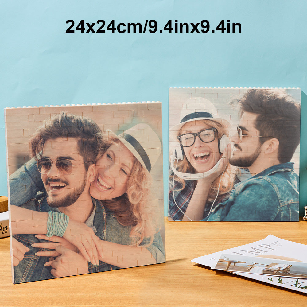 Puzzle Bloc Personnalisé Brique De Construction Photo Personnalisée Formes Et Tailles Multiples Cadeau Pour Amoureux - BuildingPuzzleFR